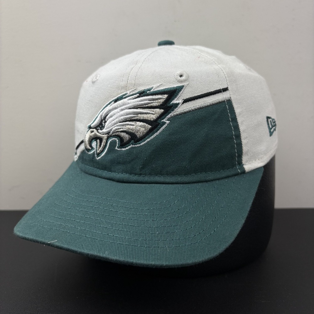 New Era Philadelphia Eagles Youth 9TWENTY Strapback Hat Grey Green Cap OSFM